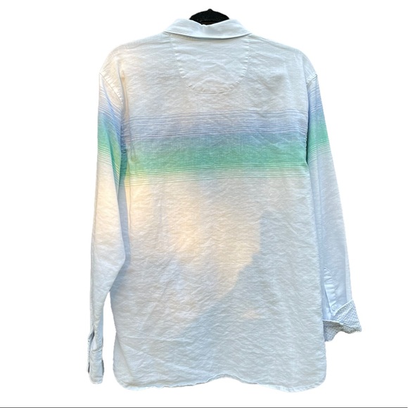 Tommy Bahama Horizon Heights Stretch Sport Shirt Size M - Picture 4 of 10
